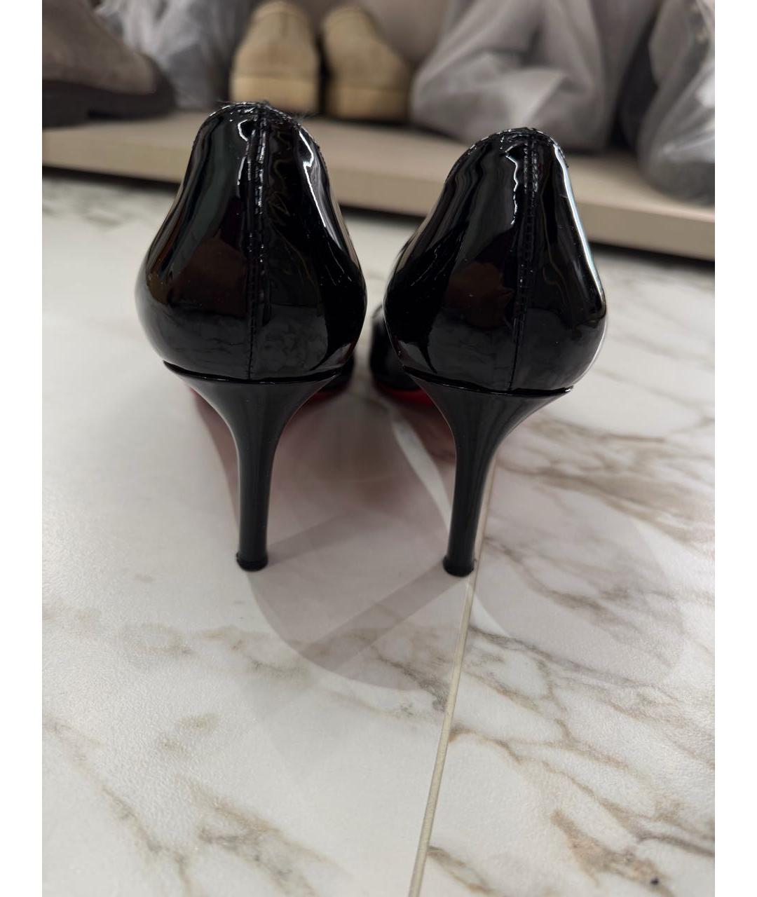 CHRISTIAN LOUBOUTIN Черные туфли из лакированной кожи, фото 4