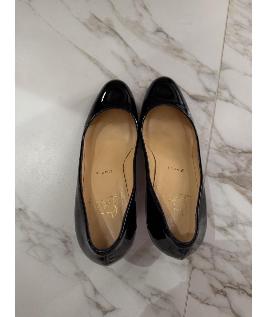 CHRISTIAN LOUBOUTIN Черные туфли из лакированной кожи, фото 3