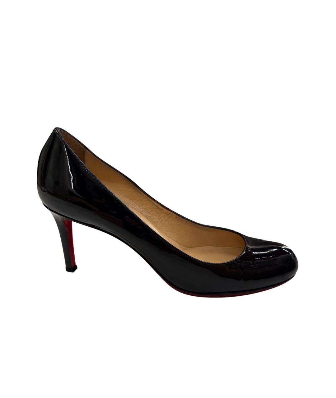 CHRISTIAN LOUBOUTIN Черные туфли из лакированной кожи, фото 1