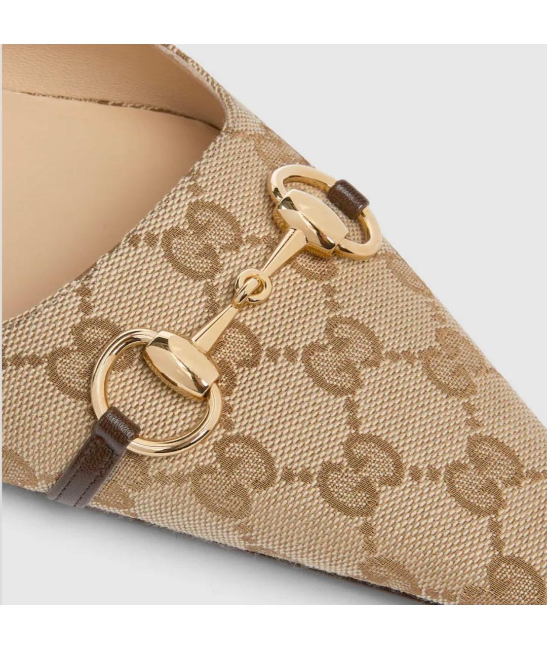 GUCCI Бежевые балетки, фото 4