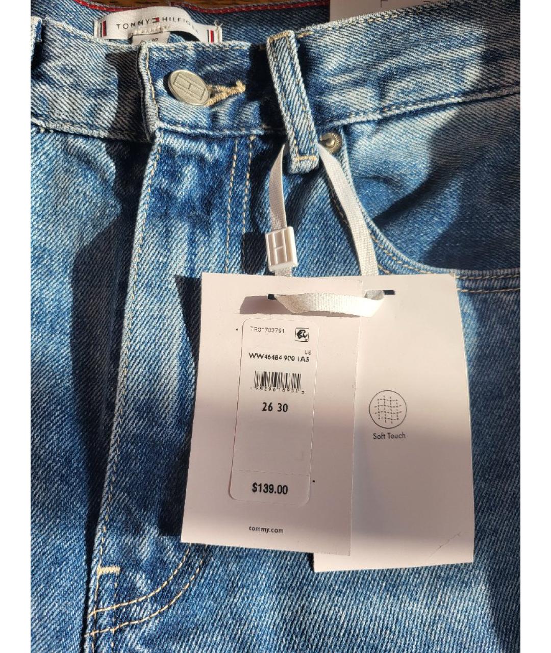 TOMMY HILFIGER Голубые хлопко-лиоцелловые джинсы клеш, фото 2