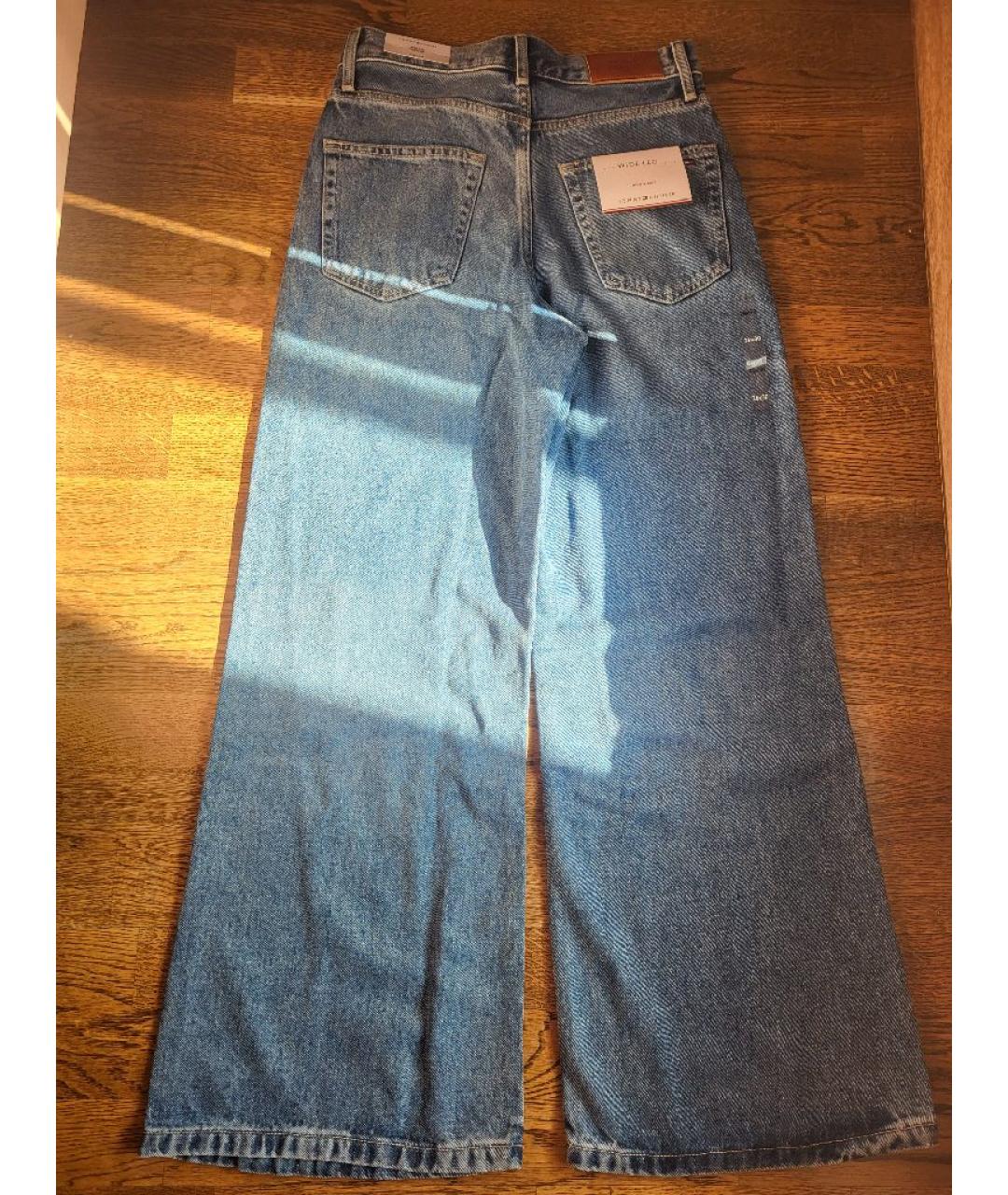 TOMMY HILFIGER Голубые хлопко-лиоцелловые джинсы клеш, фото 4