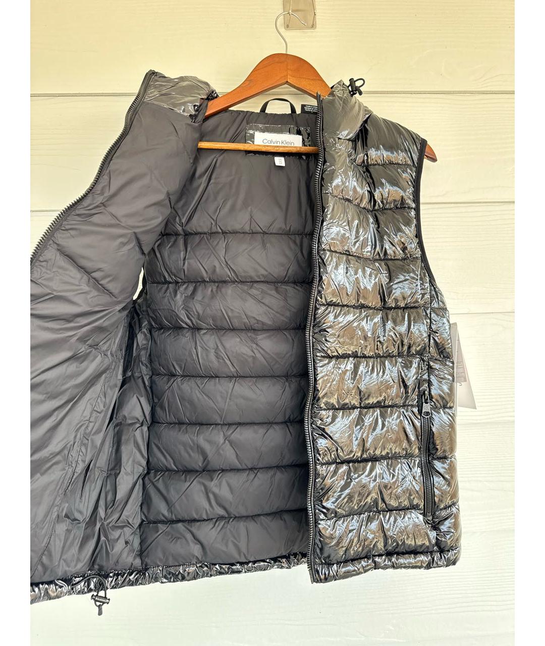 CALVIN KLEIN Черный полиэстеровый жилет, фото 6