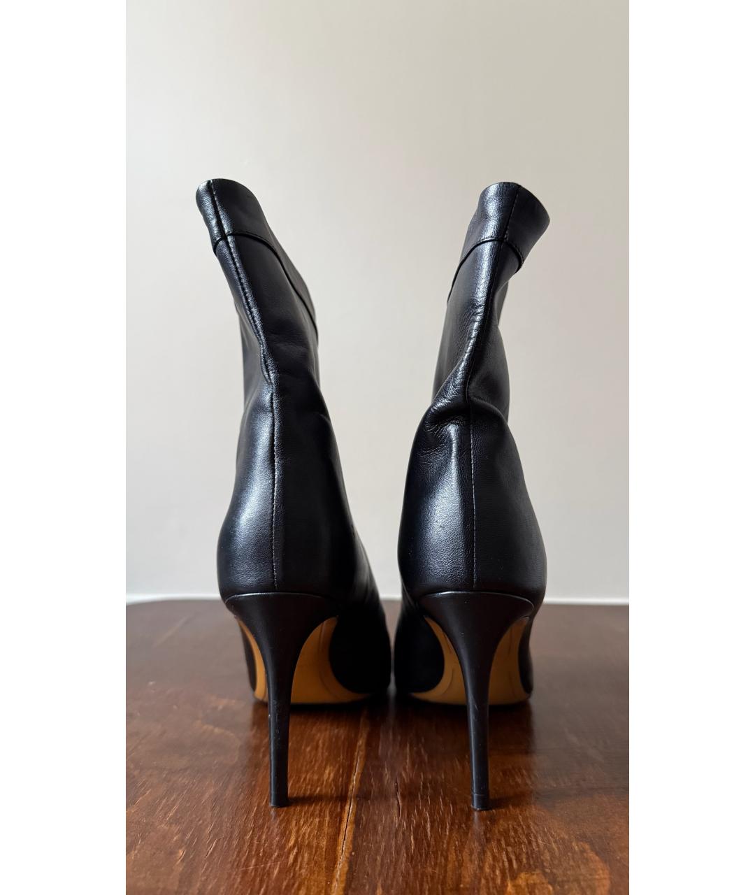 ALEXANDRE VAUTHIER Черные кожаные полусапоги, фото 4