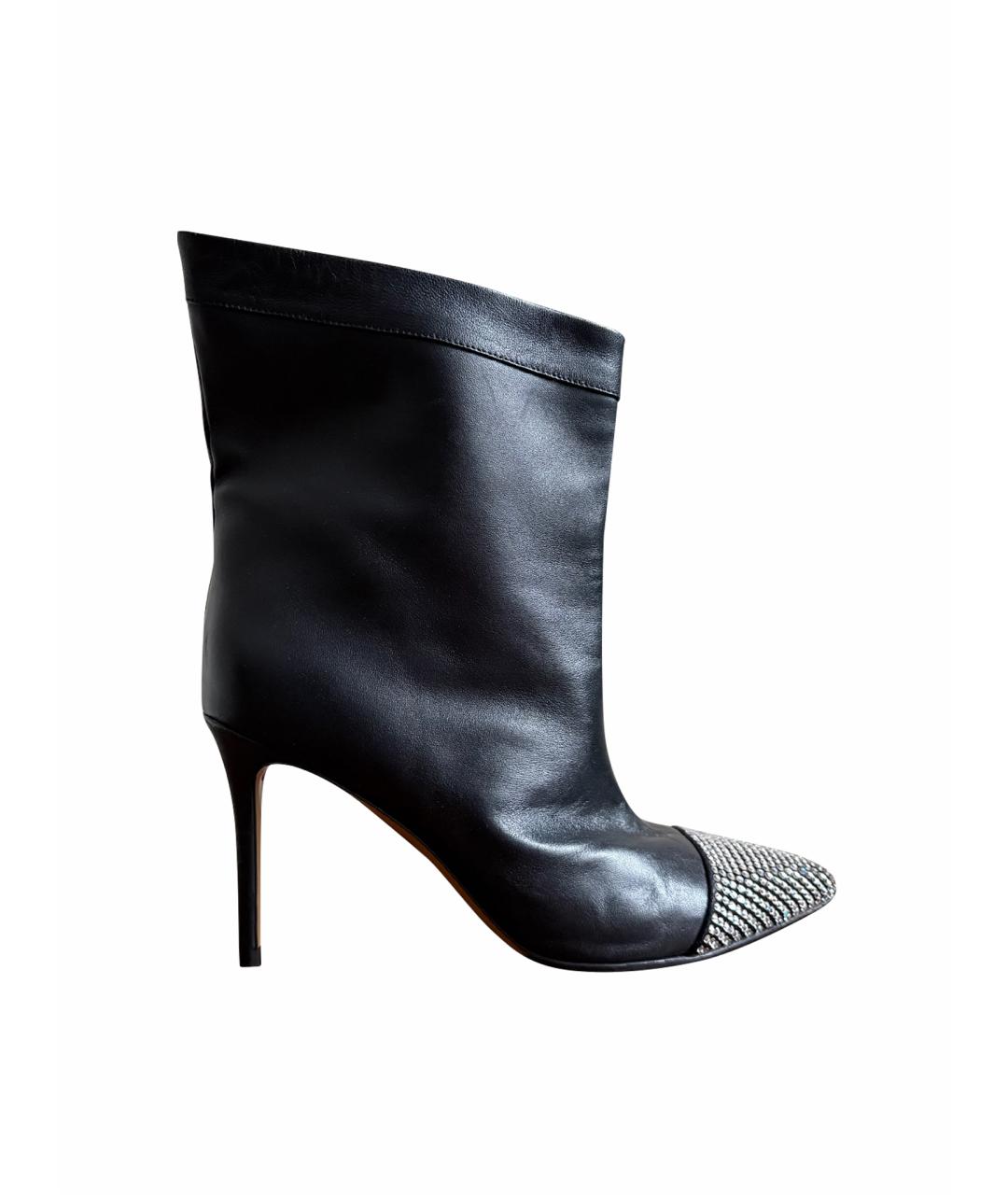 ALEXANDRE VAUTHIER Черные кожаные полусапоги, фото 1