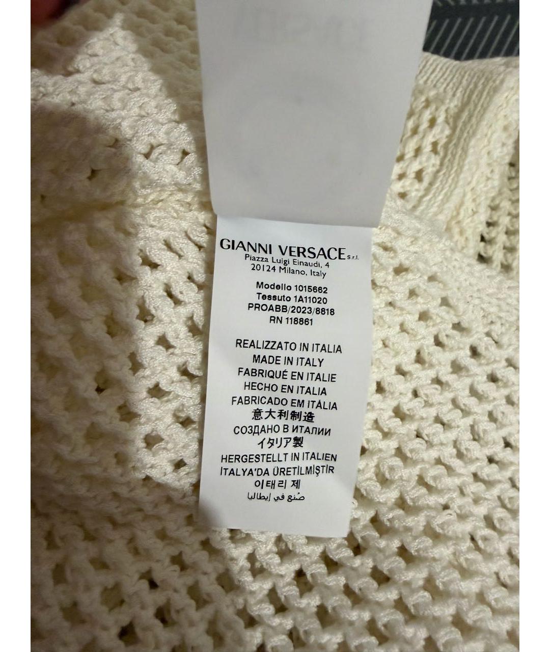 VERSACE Белый сетчатый костюм с юбками, фото 8