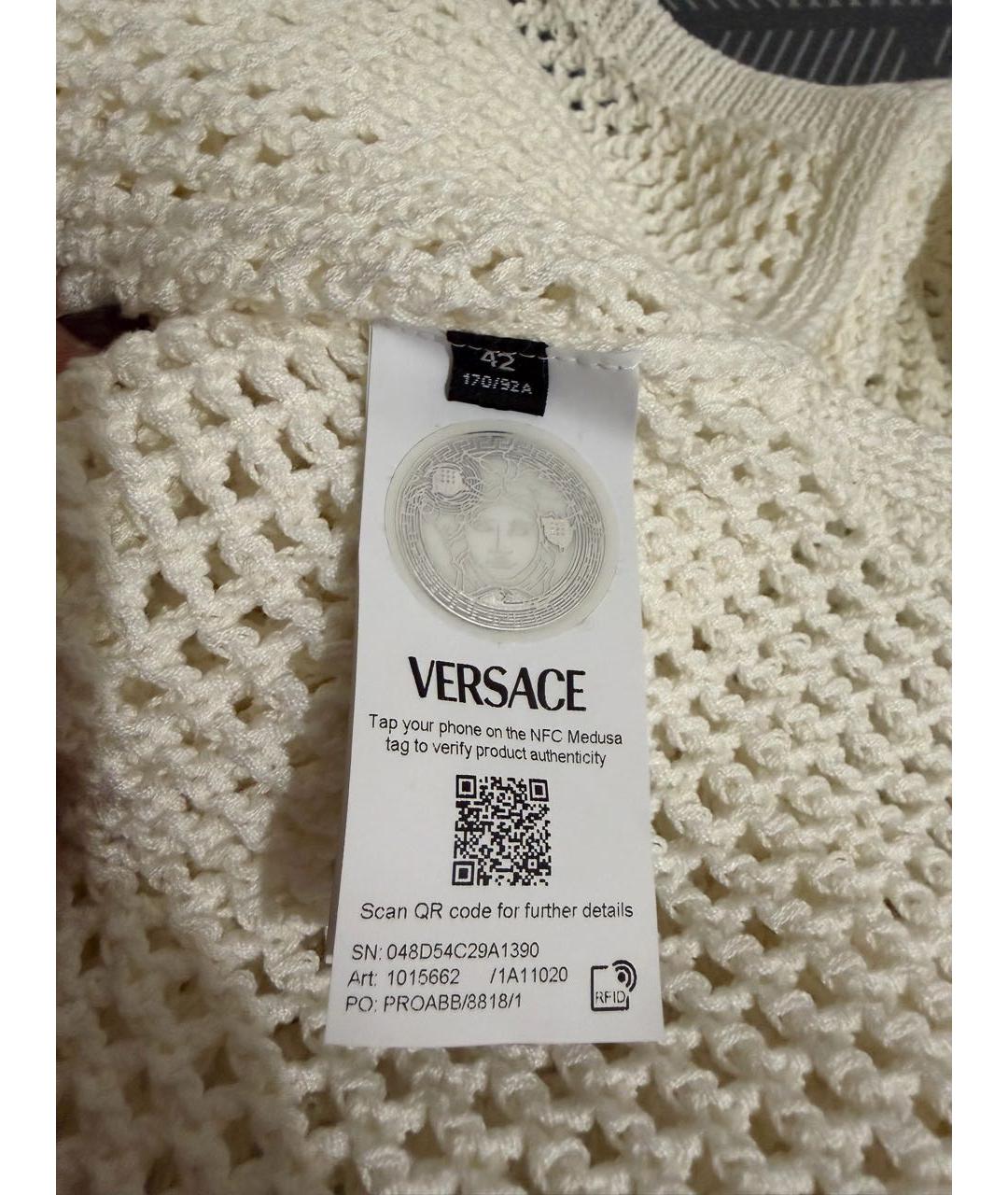 VERSACE Белый сетчатый костюм с юбками, фото 7