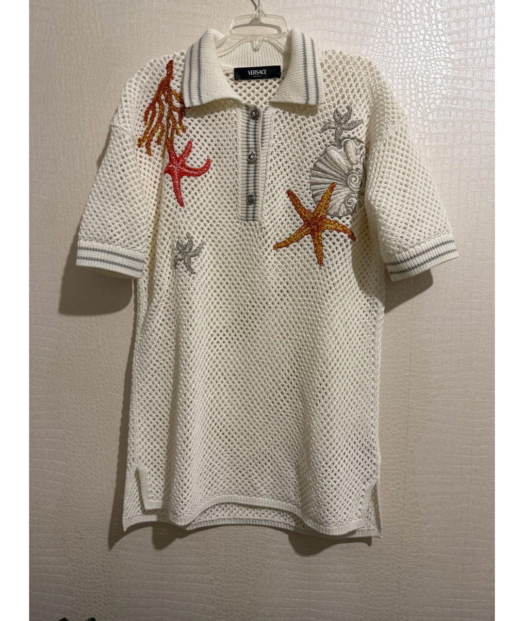 VERSACE Белый сетчатый костюм с юбками, фото 9