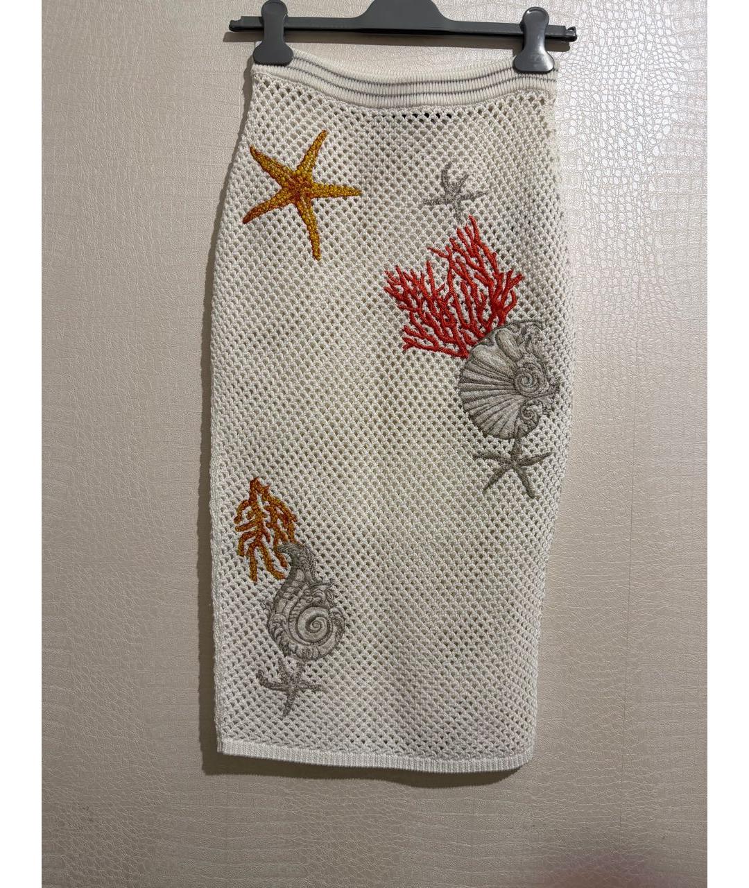 VERSACE Белый сетчатый костюм с юбками, фото 2