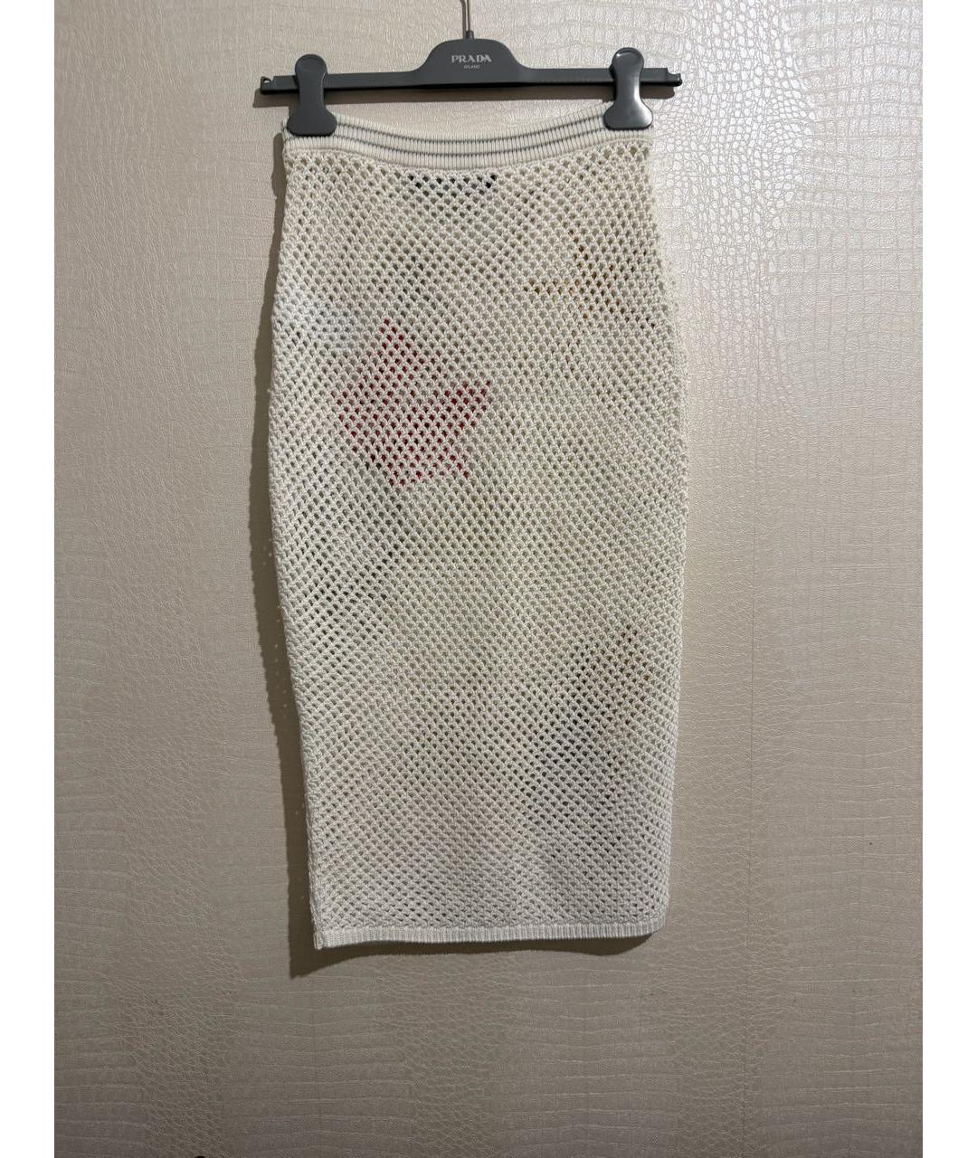 VERSACE Белый сетчатый костюм с юбками, фото 5