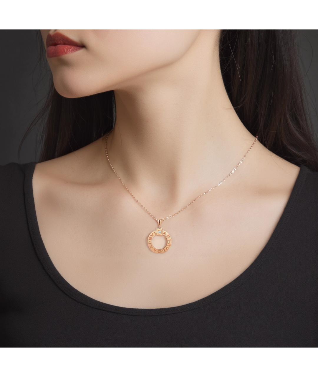BVLGARI Золотое колье из розового золота, фото 4