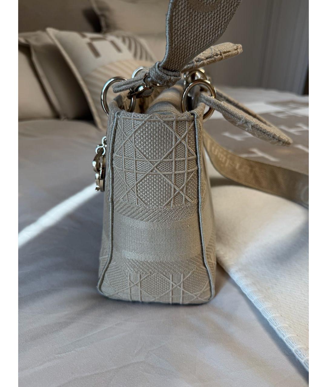 CHRISTIAN DIOR Бежевая сумка с короткими ручками, фото 3