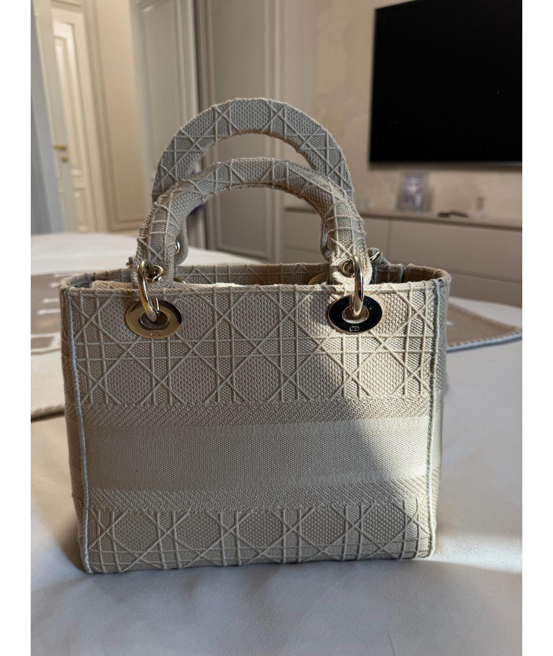 CHRISTIAN DIOR Бежевая сумка с короткими ручками, фото 2