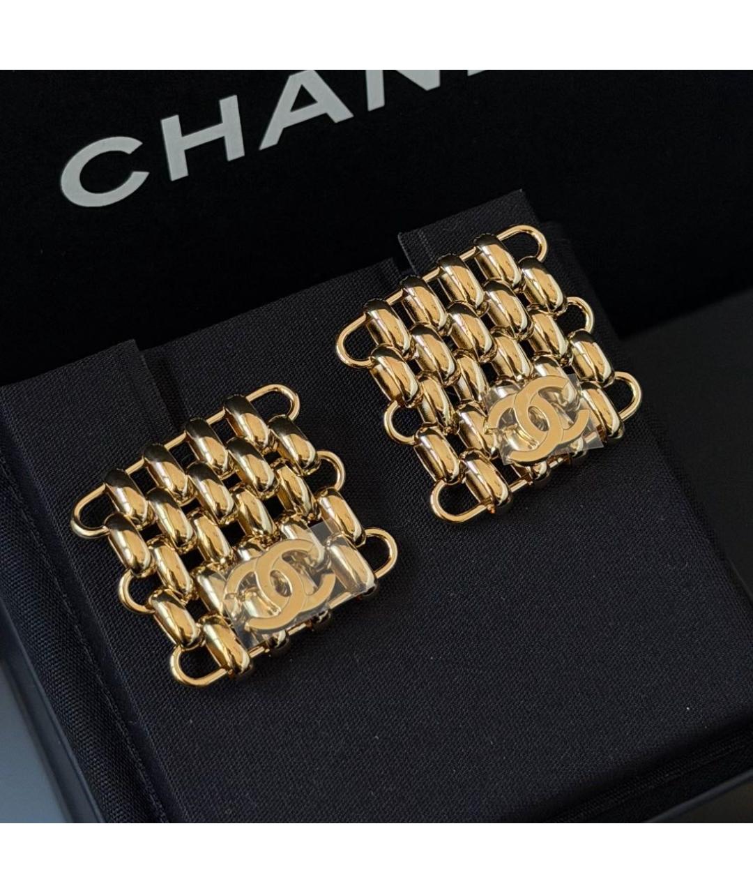 CHANEL Золотые серьги, фото 3