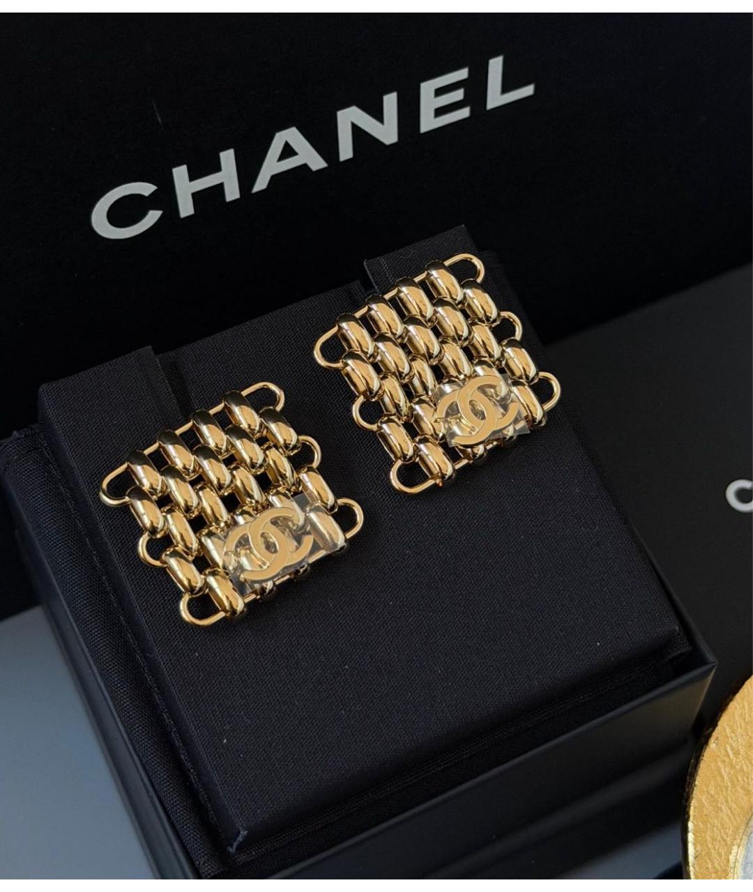 CHANEL Золотые серьги, фото 2