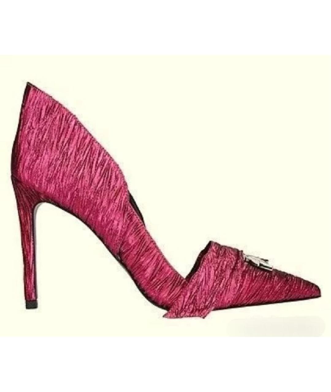 PATRIZIA PEPE Розовые кожаные туфли, фото 10