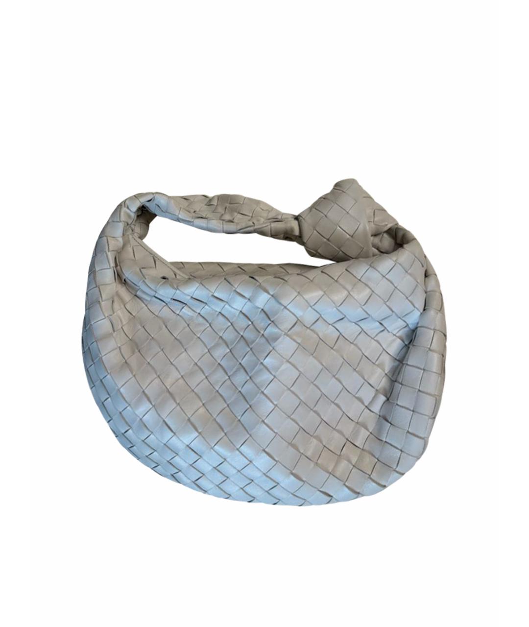 BOTTEGA VENETA Белая кожаная сумка с короткими ручками, фото 1