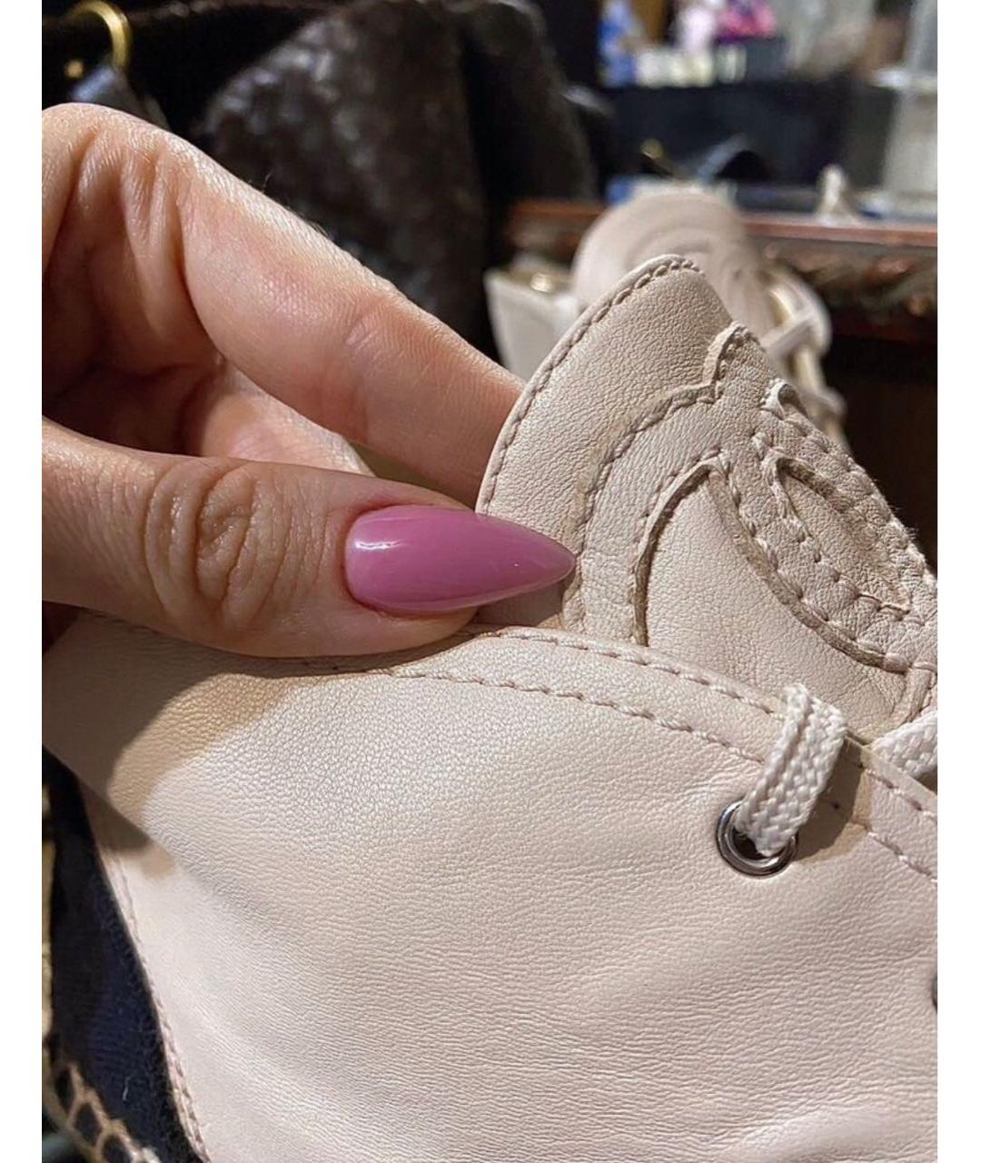 CHANEL Бежевые кожаные эспадрильи, фото 6