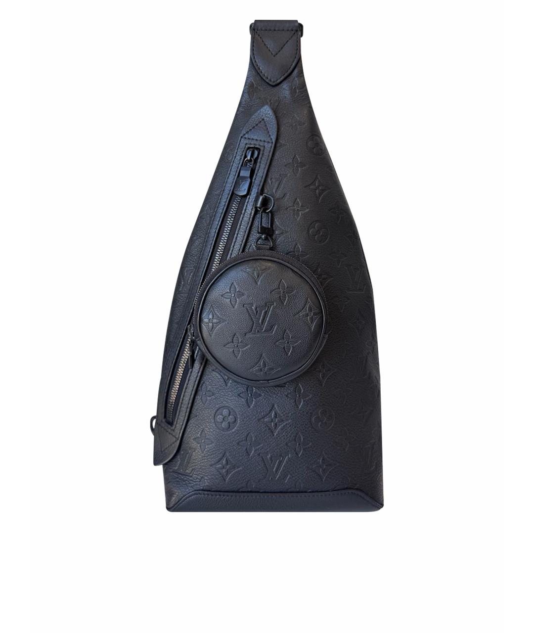 LOUIS VUITTON Черная кожаная сумка на плечо, фото 1