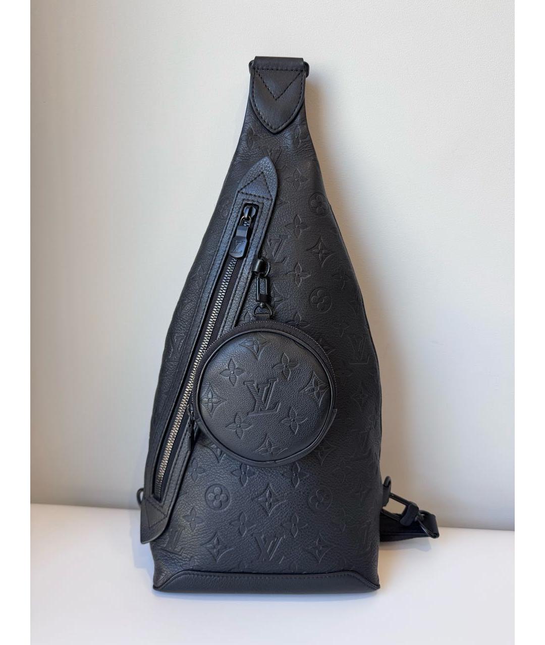 LOUIS VUITTON Черная кожаная сумка на плечо, фото 2