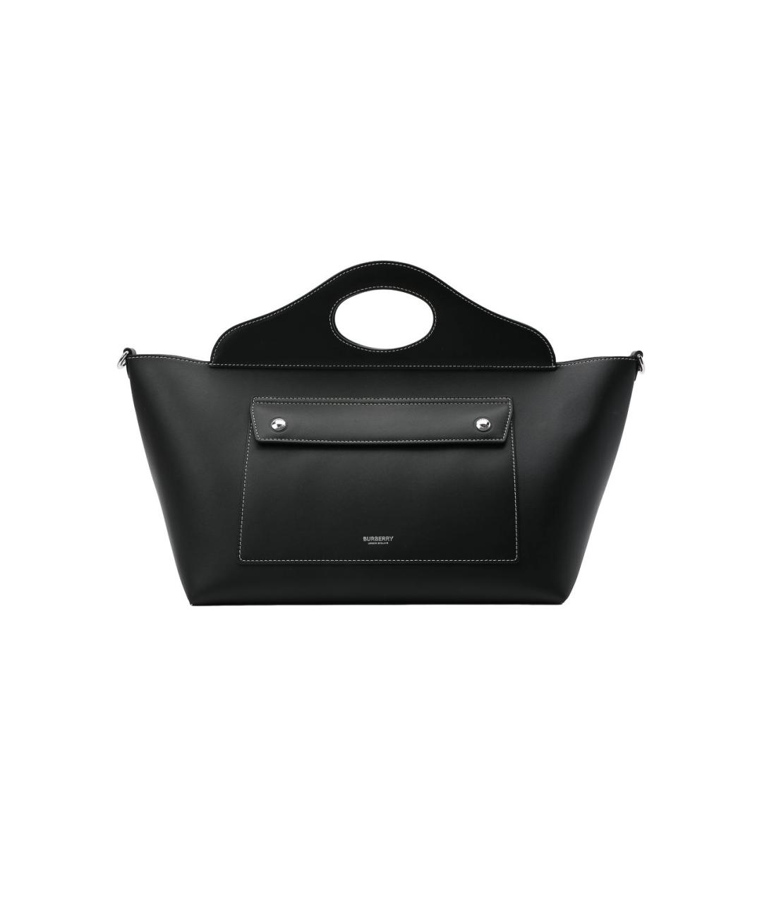 BURBERRY Черная кожаная сумка через плечо, фото 5