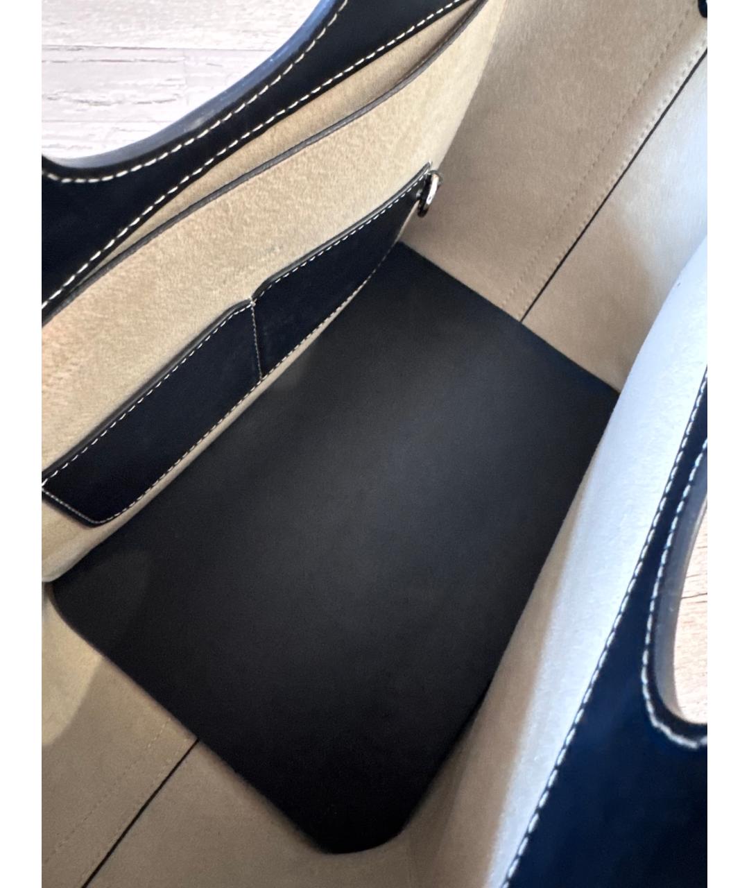 BURBERRY Черная кожаная сумка через плечо, фото 4