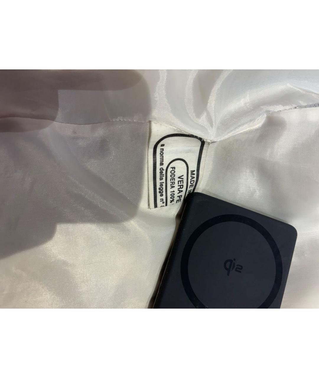 BRASCHI Белый кожаный ремень, фото 5