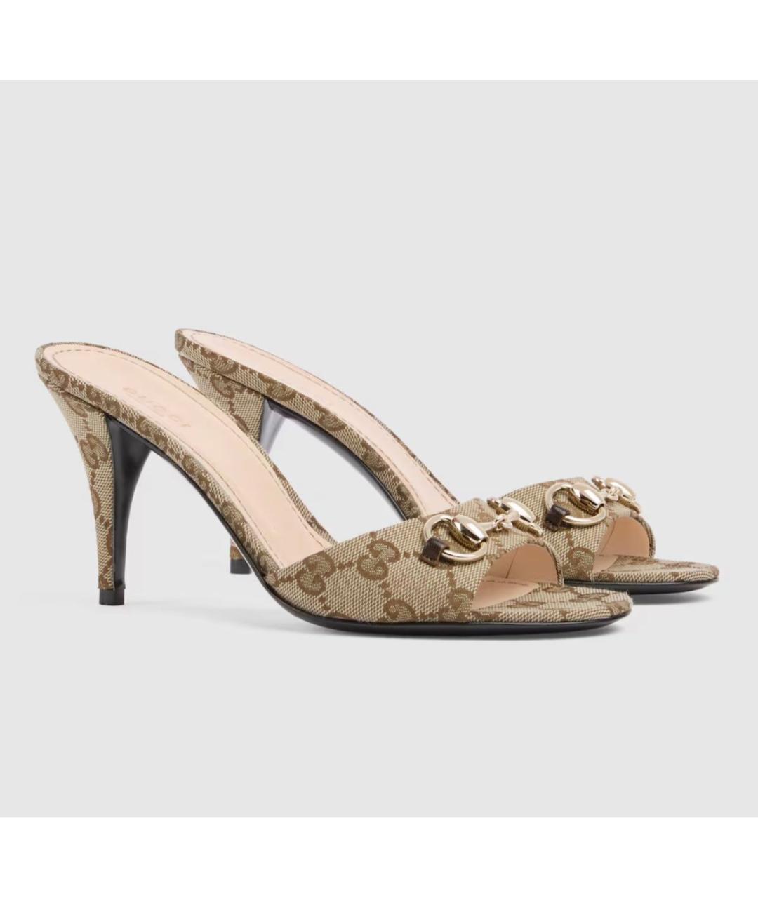 GUCCI Бежевые мюли, фото 2