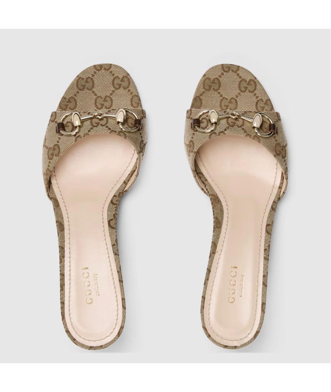 GUCCI Бежевые мюли, фото 6