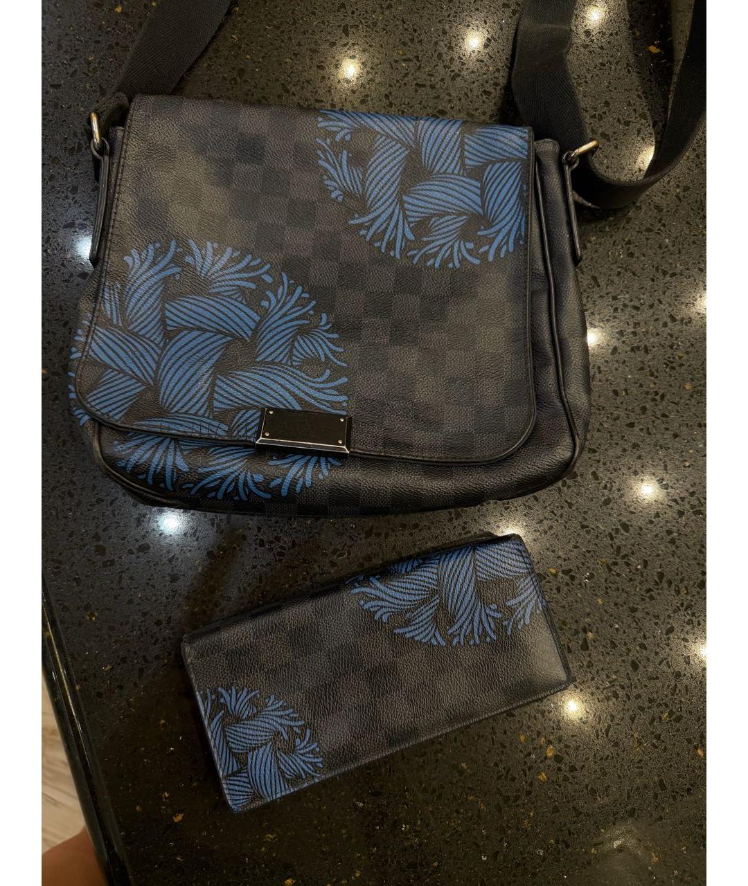 LOUIS VUITTON Синяя кожаная сумка на плечо, фото 9