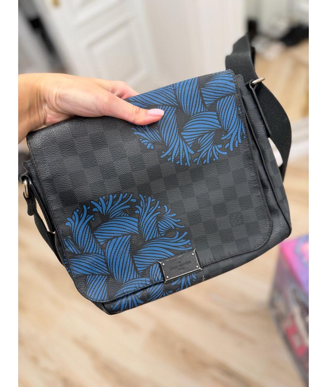 LOUIS VUITTON Синяя кожаная сумка на плечо, фото 2