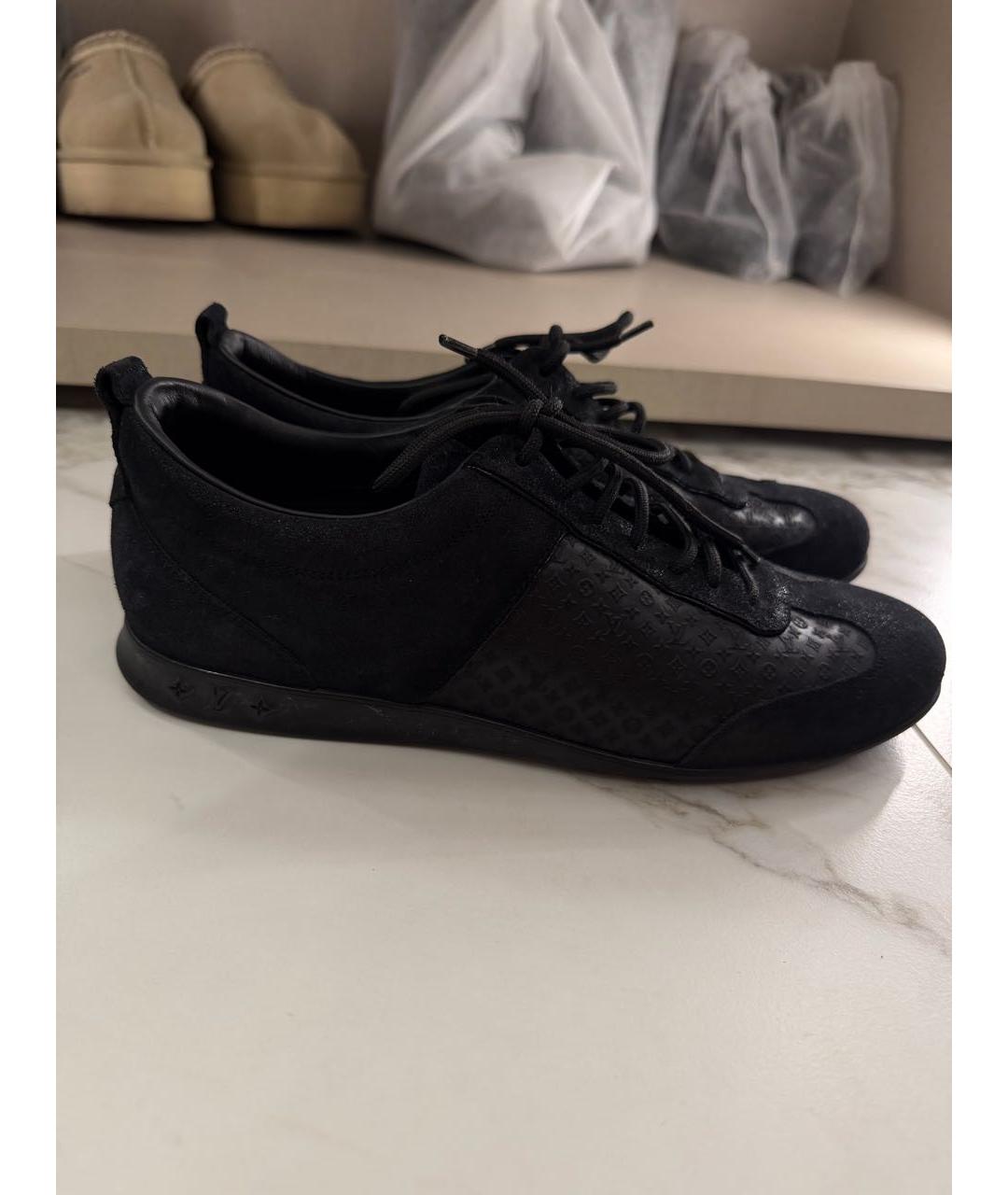 LOUIS VUITTON Черные кожаные кроссовки, фото 5