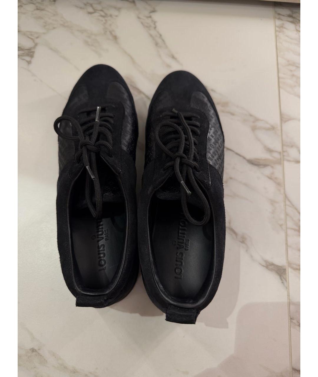 LOUIS VUITTON Черные кожаные кроссовки, фото 3