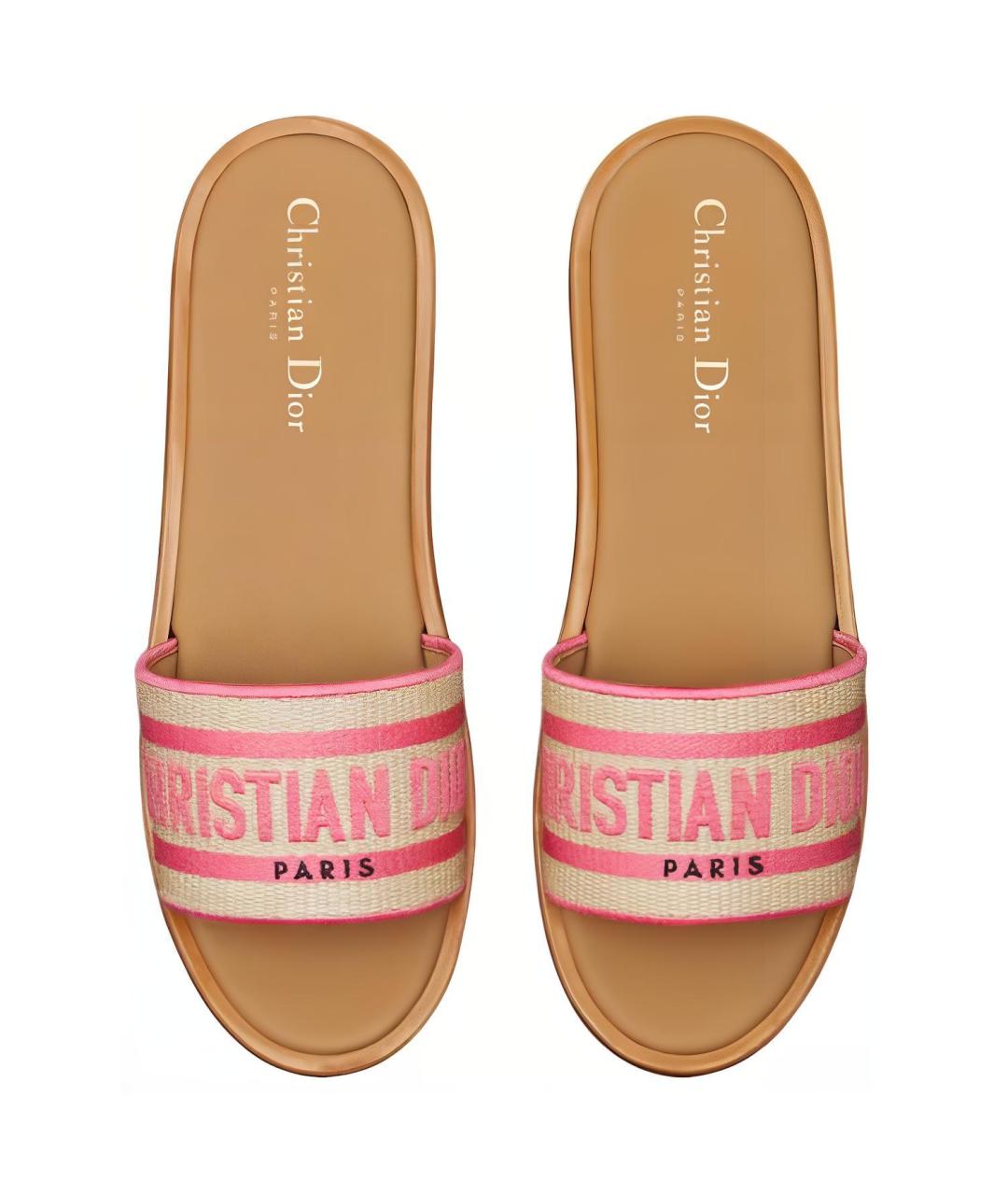 CHRISTIAN DIOR Розовые шлепанцы, фото 4