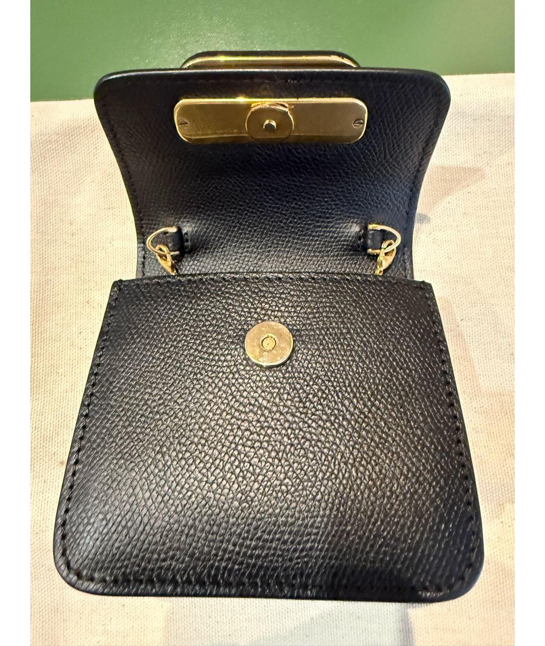 VALENTINO Черная кожаная сумка через плечо, фото 8