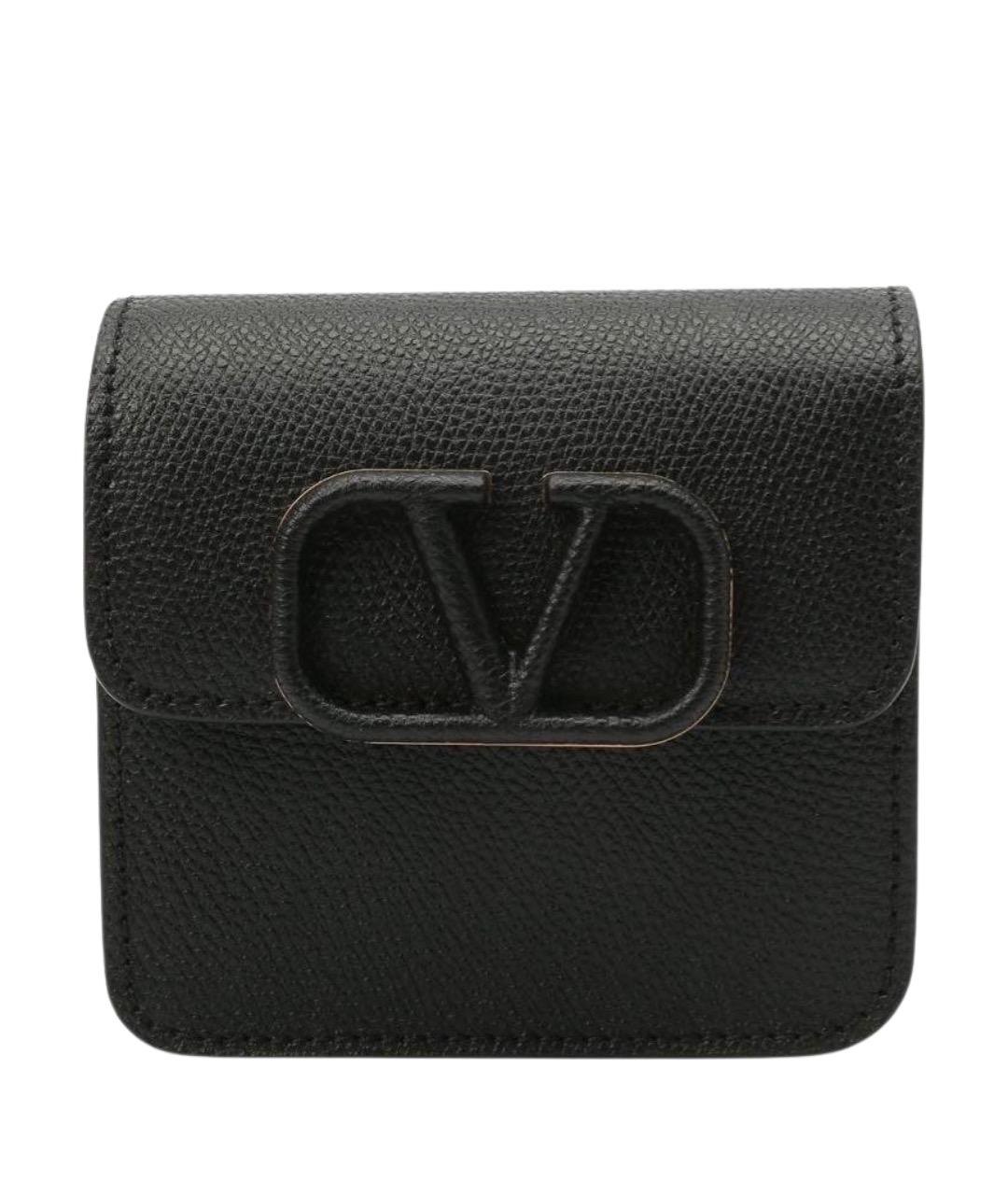 VALENTINO Черная кожаная сумка через плечо, фото 1