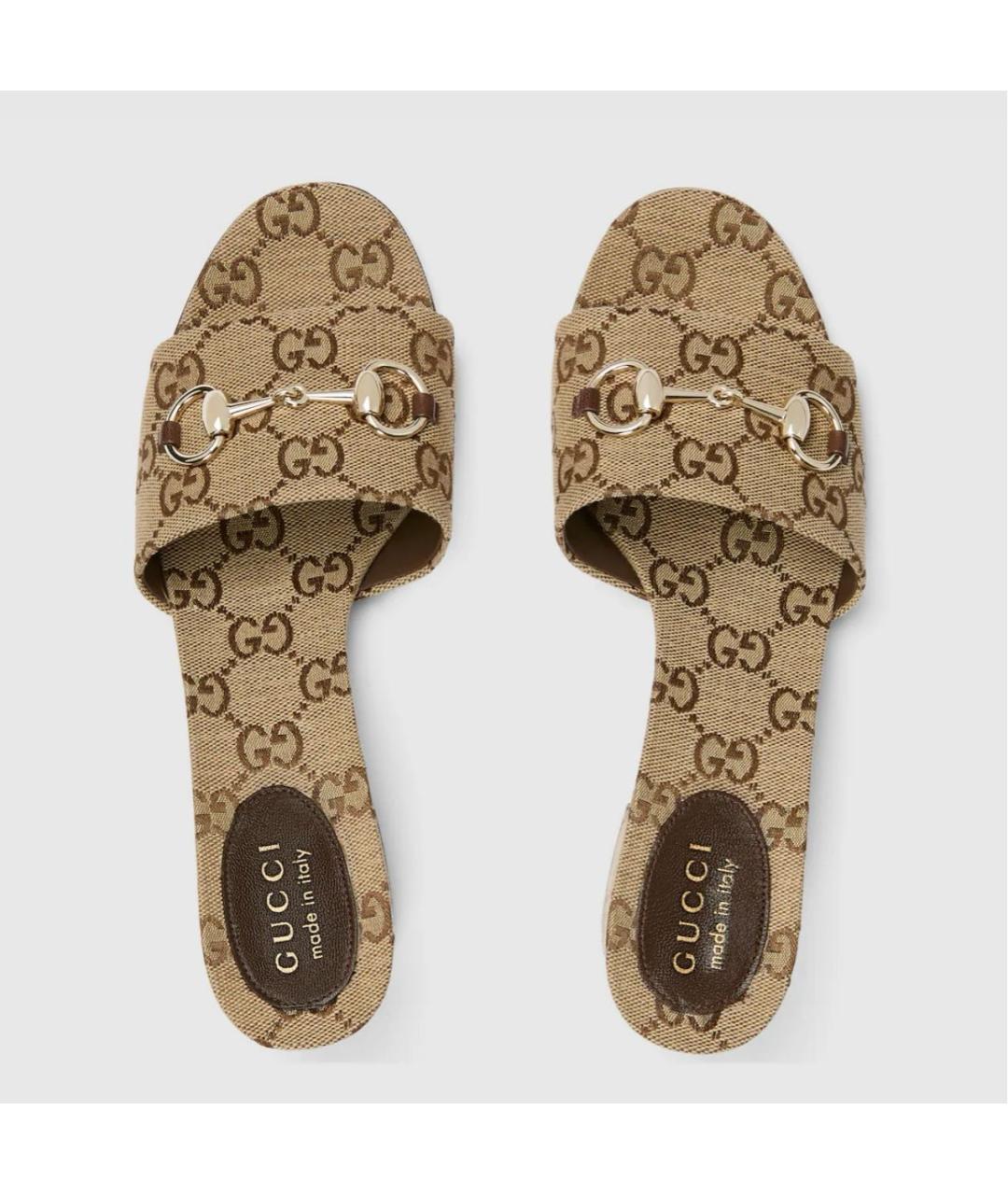 GUCCI Бежевые мюли, фото 5