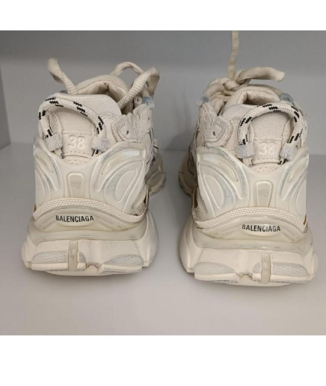 BALENCIAGA Бежевые замшевые кроссовки, фото 4
