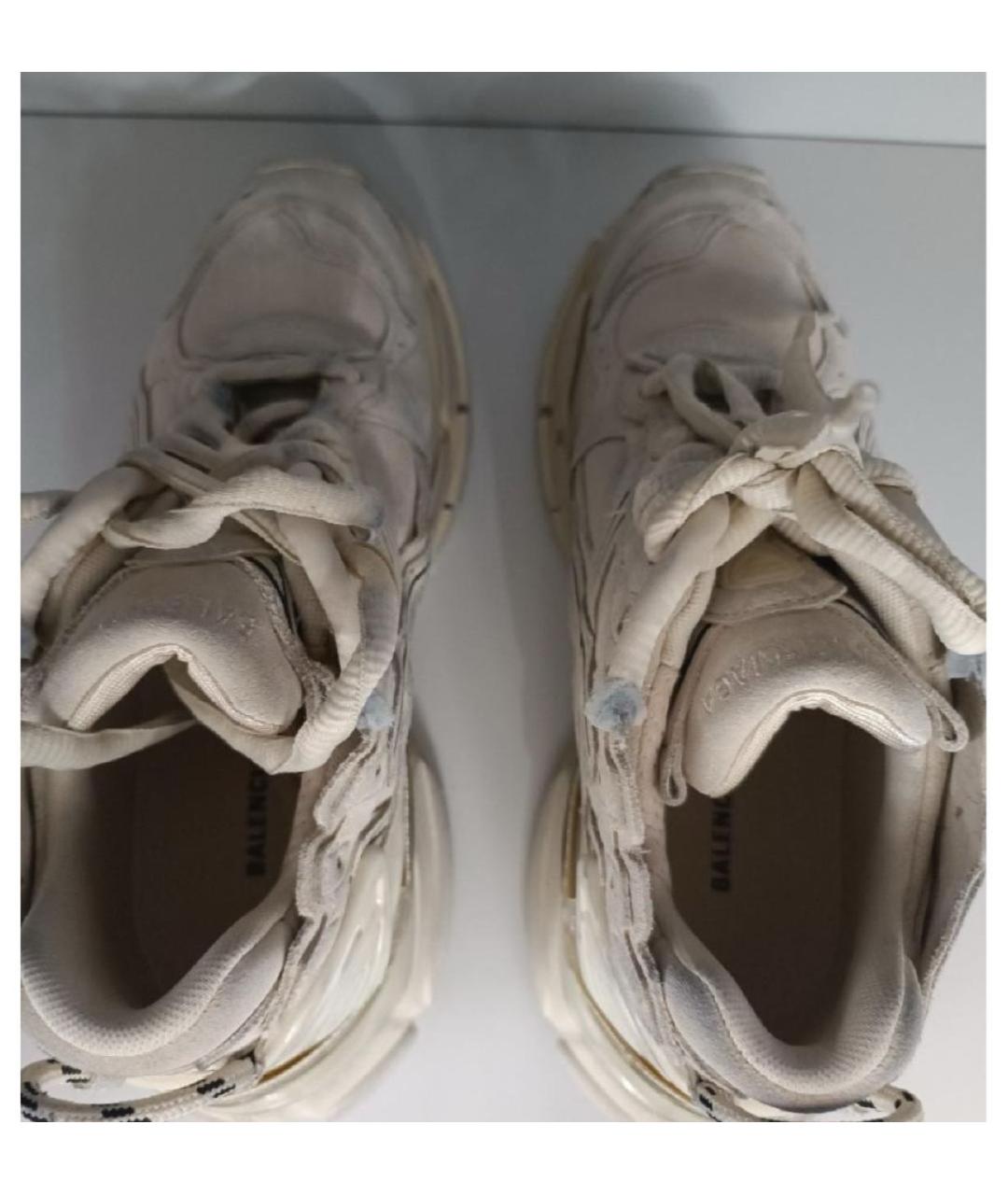 BALENCIAGA Бежевые замшевые кроссовки, фото 3