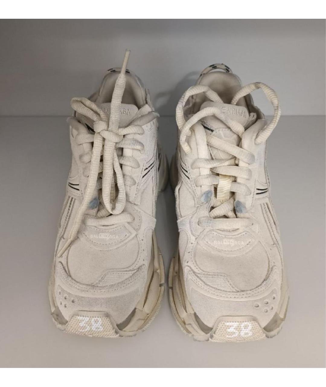 BALENCIAGA Бежевые замшевые кроссовки, фото 2