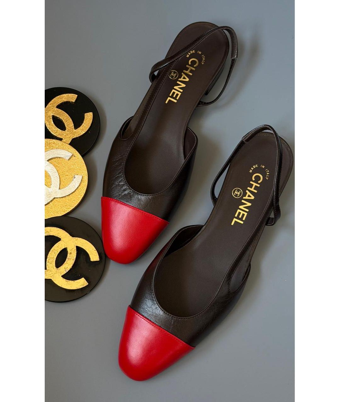 CHANEL Черные кожаные туфли, фото 2