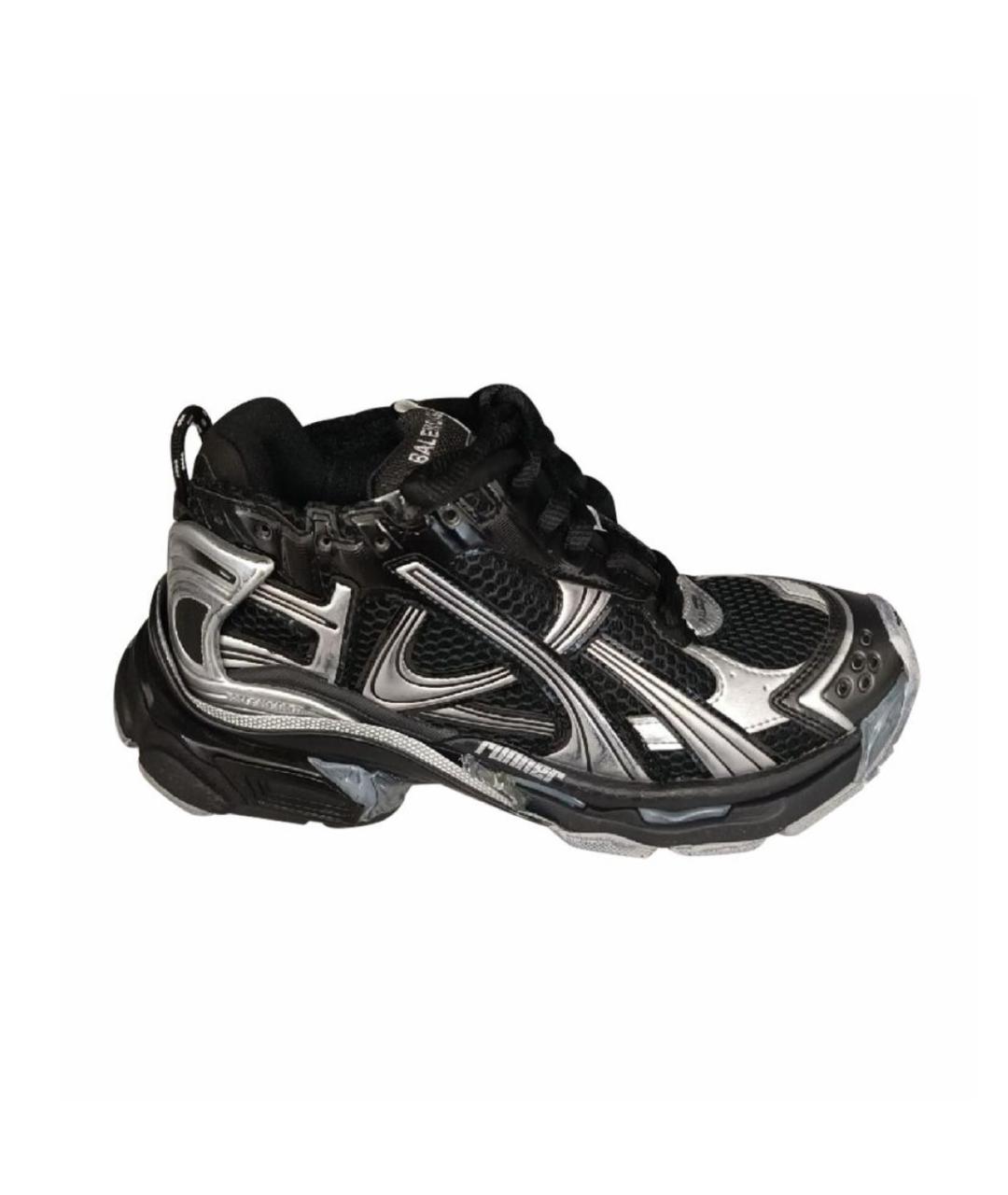 BALENCIAGA Черные текстильные кроссовки, фото 6