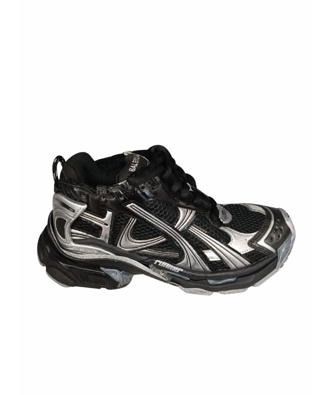 BALENCIAGA Черные текстильные кроссовки, фото 1