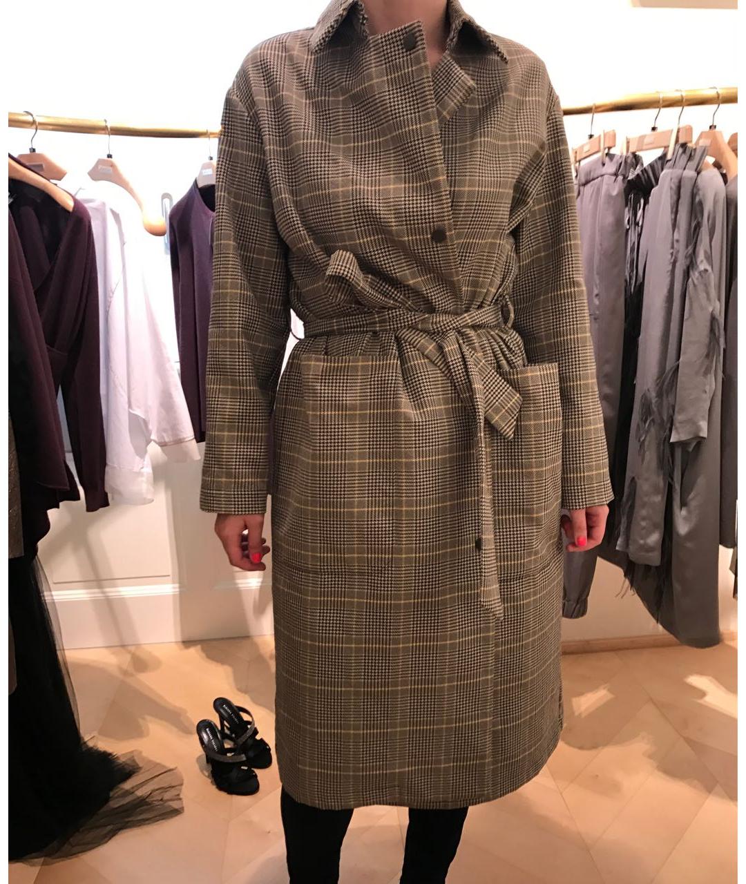 FABIANA FILIPPI Бежевый полиэстеровый тренч/плащ, фото 8