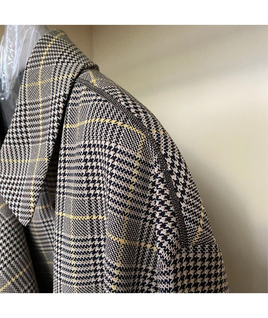 FABIANA FILIPPI Бежевый полиэстеровый тренч/плащ, фото 4