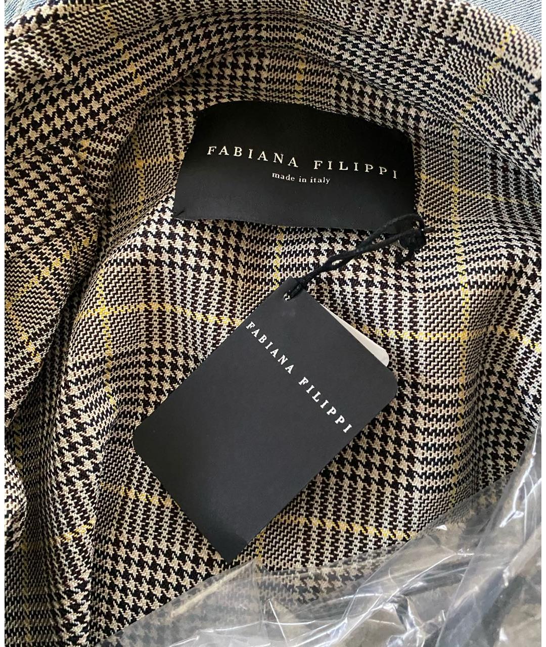 FABIANA FILIPPI Бежевый полиэстеровый тренч/плащ, фото 6