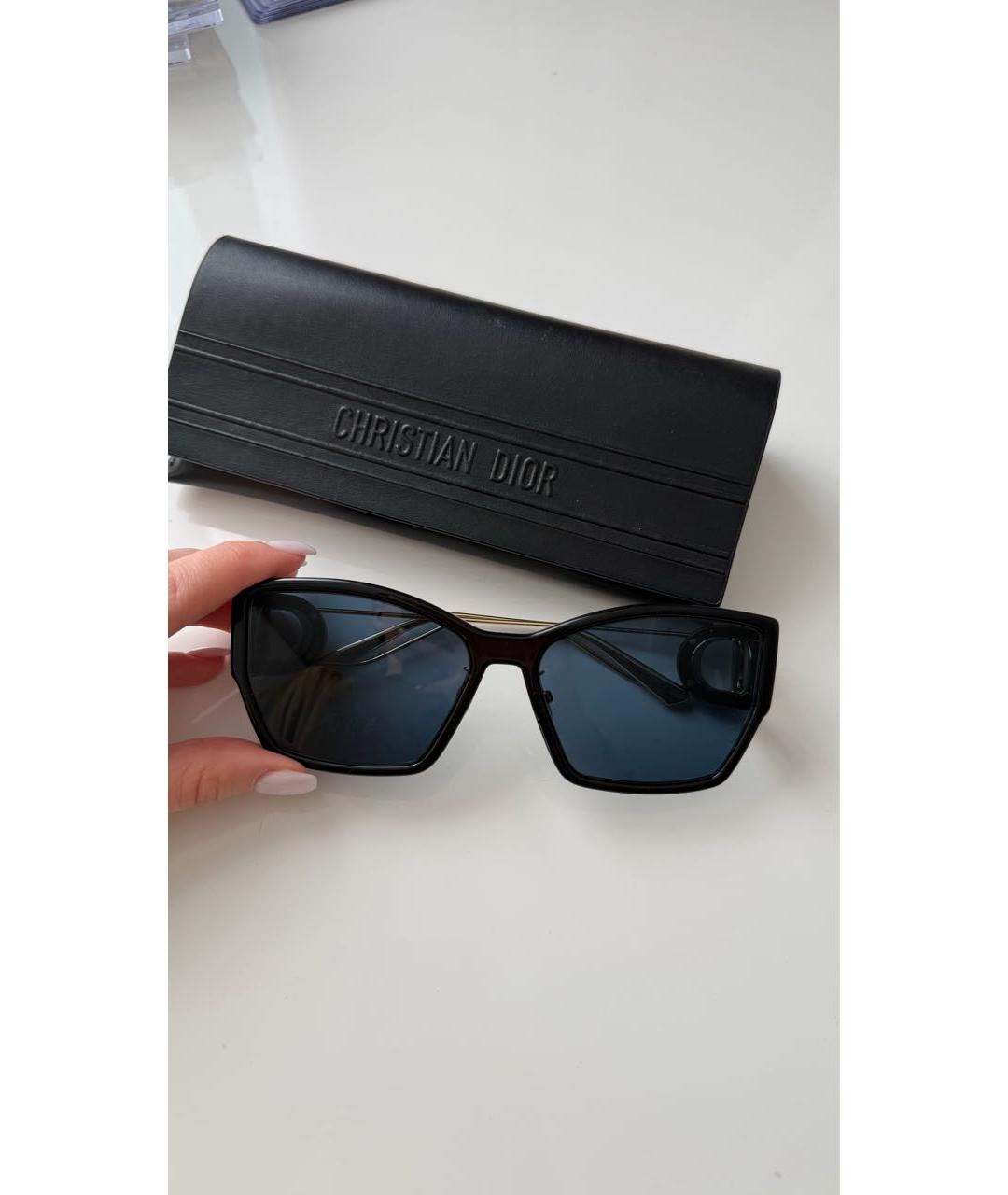 CHRISTIAN DIOR Черные пластиковые солнцезащитные очки, фото 5