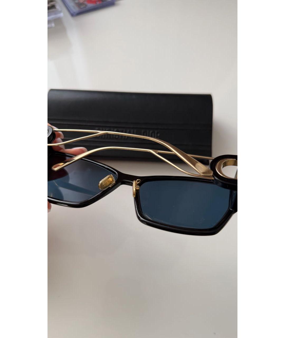 CHRISTIAN DIOR Черные пластиковые солнцезащитные очки, фото 2