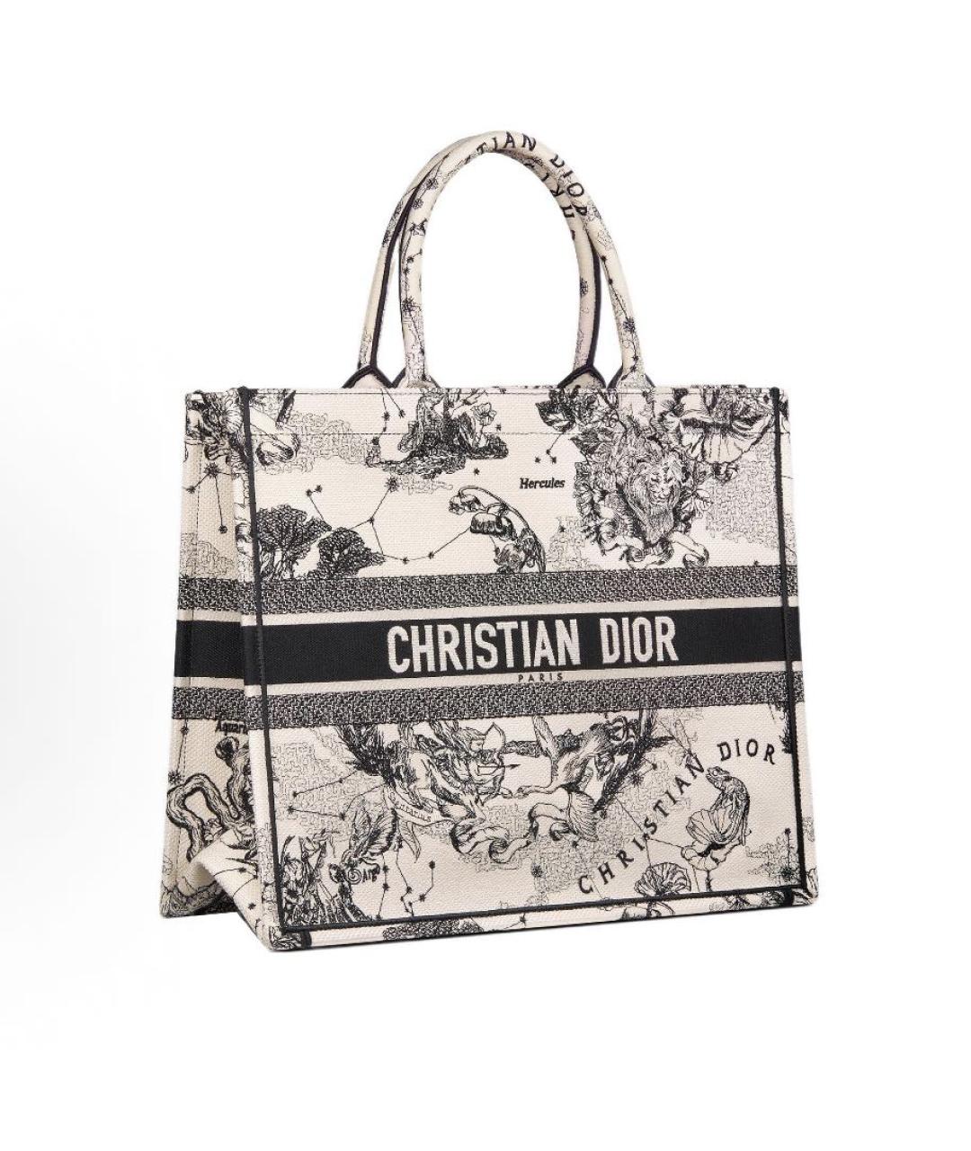 CHRISTIAN DIOR Темно-синяя жаккардовая сумка тоут, фото 2