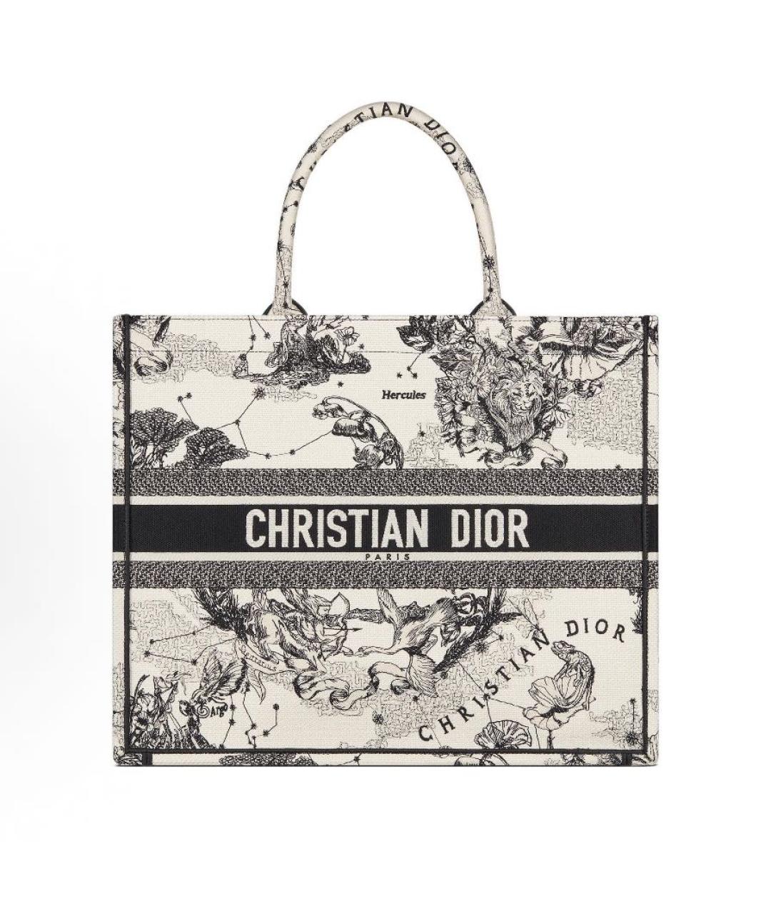 CHRISTIAN DIOR Темно-синяя жаккардовая сумка тоут, фото 6